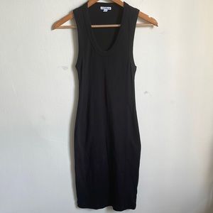 James Perse Women’s Ribbed Tank 100% Cotton Black Dress Size 0